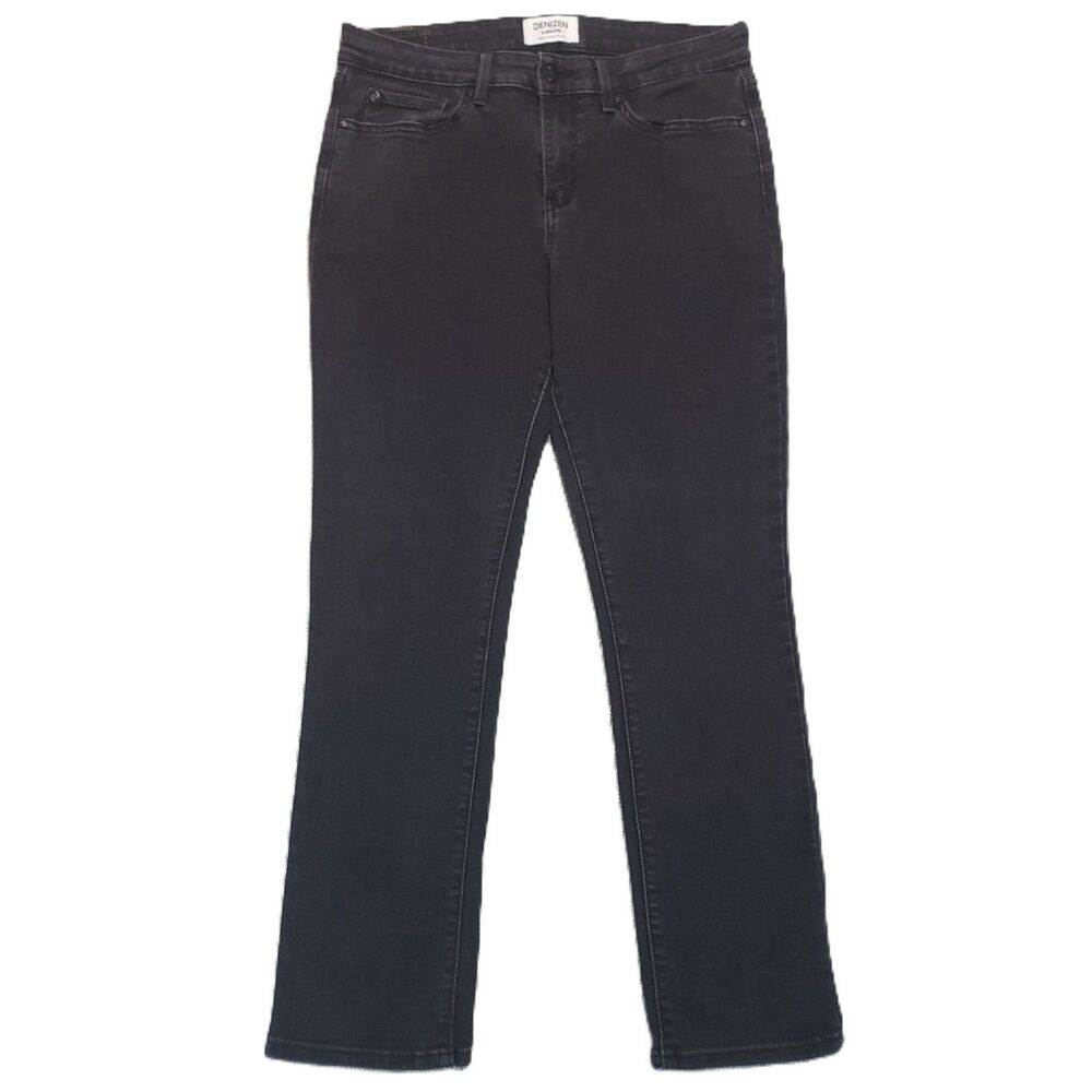 Denizen from Levis Mid Rise Slim Jeans Womens 10 Stretch Black Denim